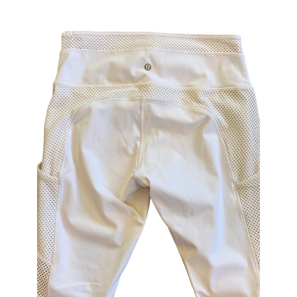 Lululemon Keep Score Tight 28" White Mesh Ventilation Legging *No size tag 8/10? - Picture 8 of 13